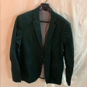 Express Dark Green Suit Slim Fit